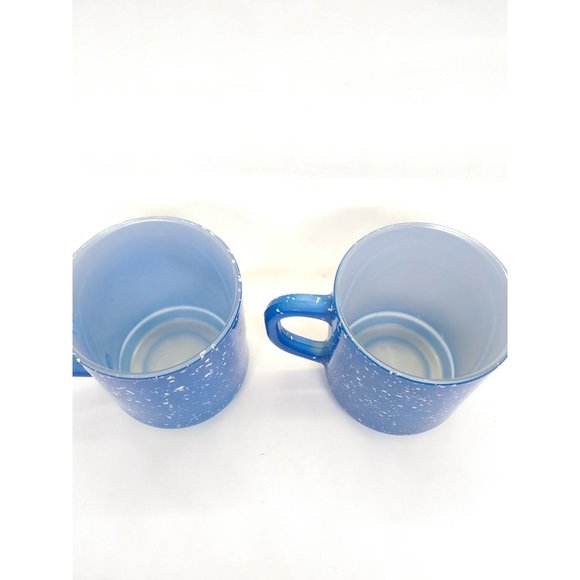 Set of 2 France blue speckled chicken goose mugs - Picture 2 of 12